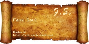 Fenk Saul névjegykártya